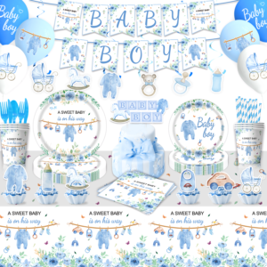 210 Pcs - Baby Shower Decorations - Baby Boy