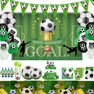 Football-Soccer Birthday Party Supplies and Decorations - Pack of 162 Piece