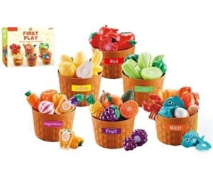 86 Pieces- Learning Toys Play Food Set for Toddlers and Kids