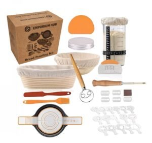 Bread Proofing Basket, Sourdough Starter Kit, Baking Supplies 35 Piece