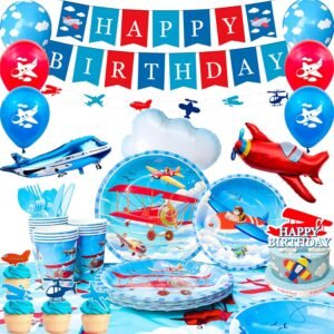 Airplane Birthday Party Supplies and Decorations - Pack of 167 Pieces