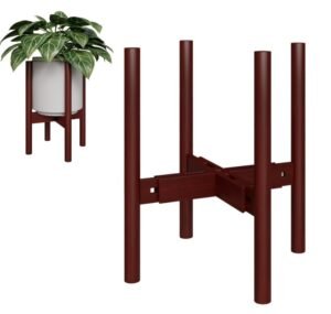 Adjustable Plant Stand | Modern Indoor Plant Stand (Dark Brown)