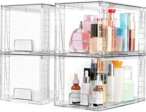 4 Pack Large Stackable Storage Drawers