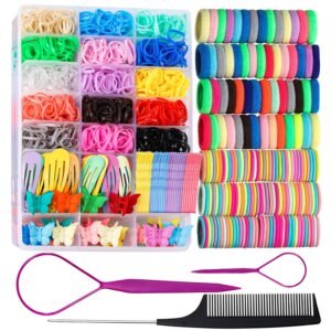 Hair Rubber Bands Elastic Hair Ties, Hair Accessories for Girls, Colorful Rubber Bands for Hair Baby Hair Ties, Toddler Hair Accessories for Girls Kids