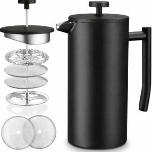 French Press Coffee Maker Stainless Steel Double Wall -Filter 1Liter