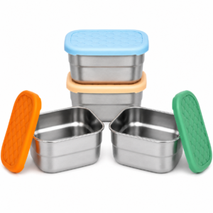 4 Pack Small Stainless Steel Snack Containers -230ml